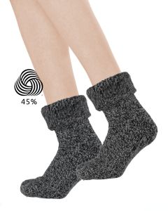 Slofsokken wol met anti-slip